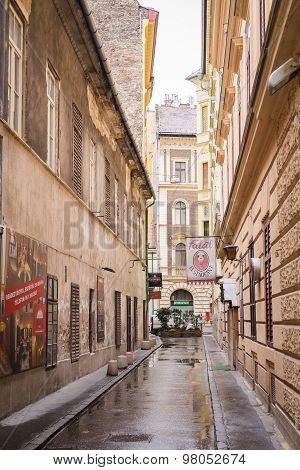 Vaci street on February 07, 2014 in Budapest, Hungary