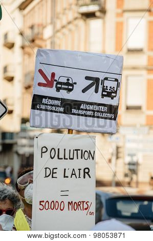 People Protesting Against Air Pollution