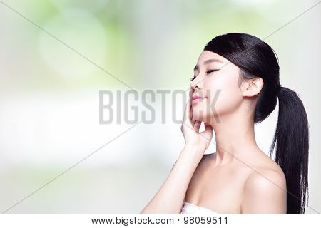 Beautiful Skin Care Woman Face