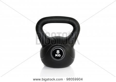 Black Kettlebell On White Background