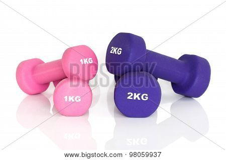 2 Pairs Of Fitness Dumbbells