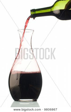 Red Wine Bottle And Decanter