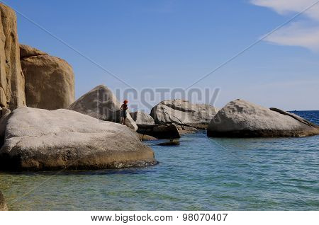 Beautiful beach in Mui Dinh, Ninh Thuan province, Vietnam