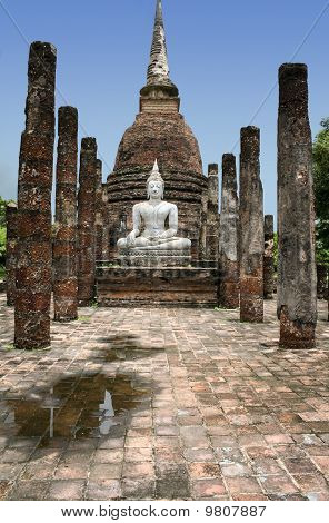 Sukhothai Buddha tempel ruiner