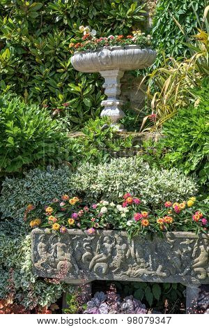 Architectural Decorations In Hever Castle Gardens