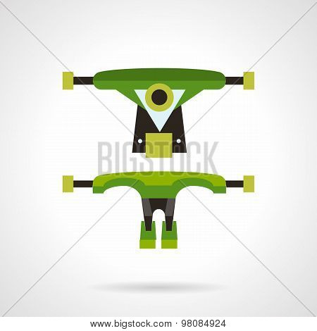 Longboard suspension flat vector icon