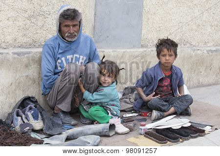 Poor Family In Leh, India