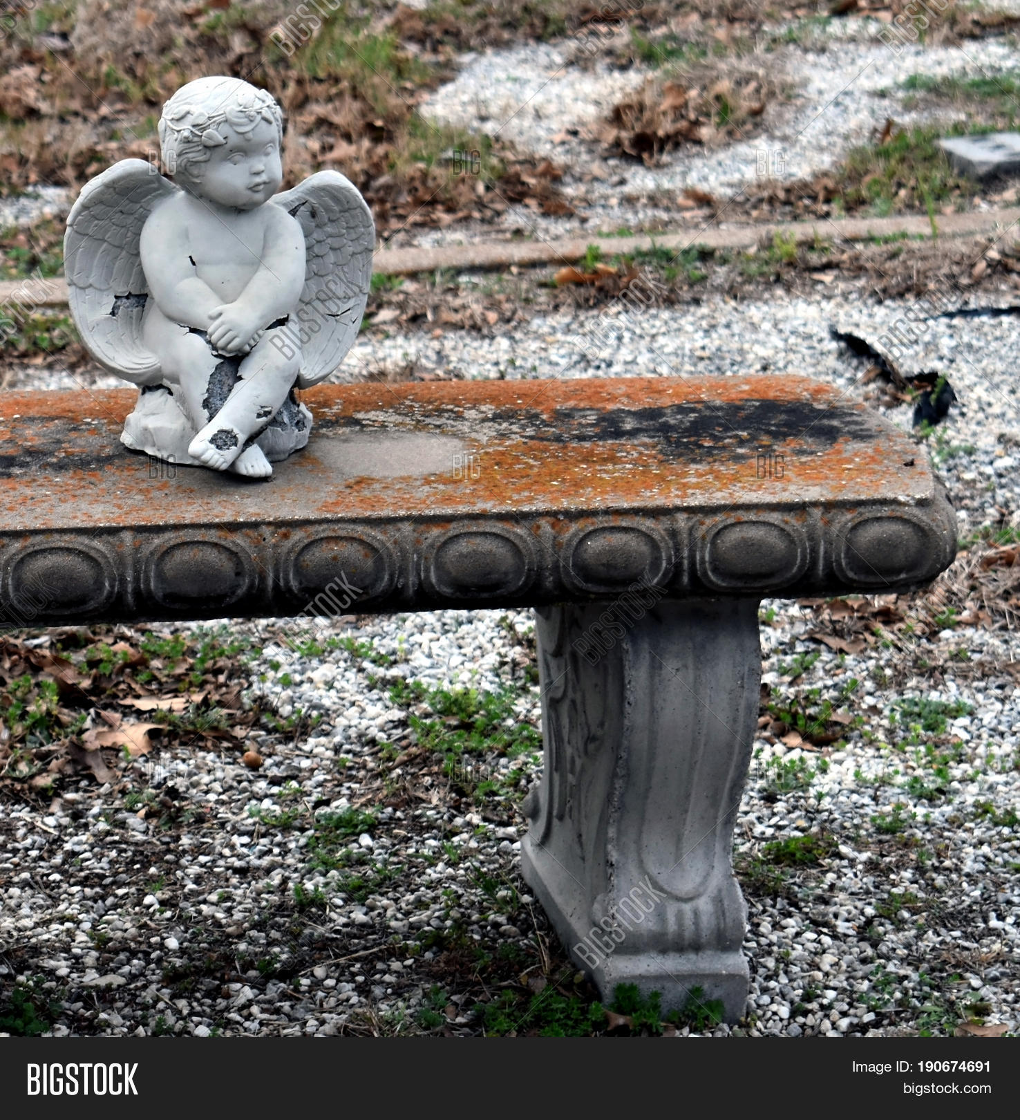 Lone Angel Sitting On Image & Photo (Free Trial) Bigstock