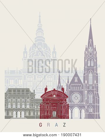 Graz Skyline Poster