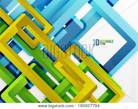 Rectangle tube elements, 3d background