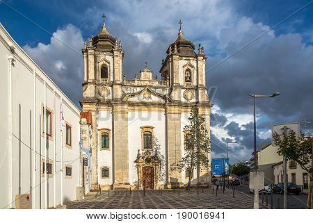 LEIRIA,PORTUGAL - MAY 11,2017 - Church of Santo Agostinho in Leiria. Leiria is located in the Centro Region halfway between Lisbon and Porto.