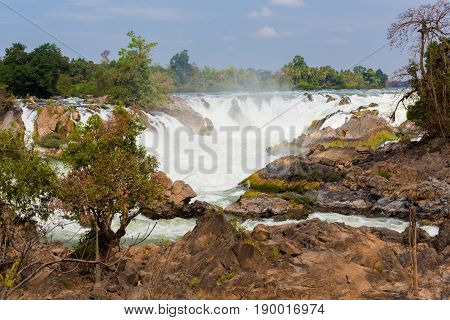 Khone Phapheng Waterfall In Laos