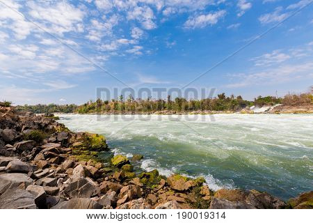 Khone Phapheng Waterfall In Laos