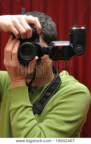 Fotograaf operationele digitale camera