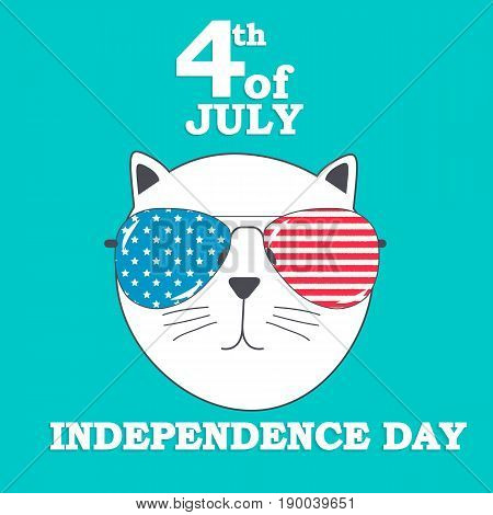 Fourth of July, Independence day of the United States. Happy Birthday America. Vector Illustration EPS10