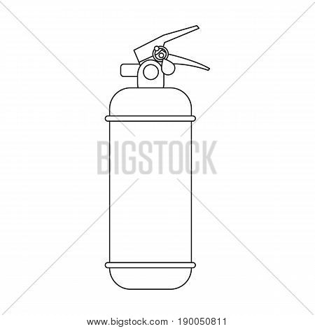 Fire extinguisher powder.Car single icon in outline style vector symbol stock illustration .