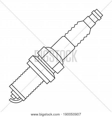 Car electric candle.Car single icon in outline style vector symbol stock illustration .