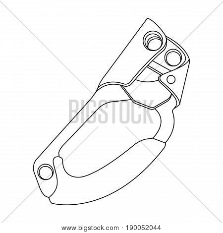 Clamp jumar.Mountaineering single icon in outline style vector symbol stock illustration .