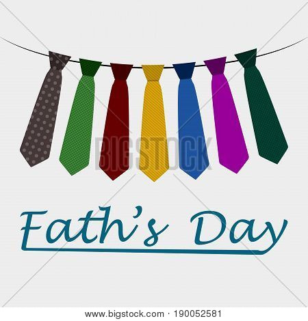 The father's Day. Garland of a ties
