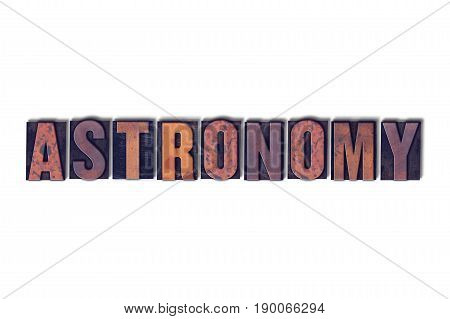 Astronomy Concept Isolated Letterpress Word