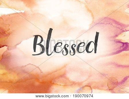 Blessed Concept Watercolor And Ink Painting