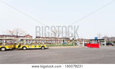 Parking Place And Hotel In Area Of Longmen Caves