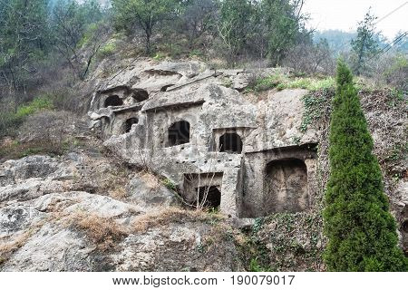 Caves In West Hill In Longmen