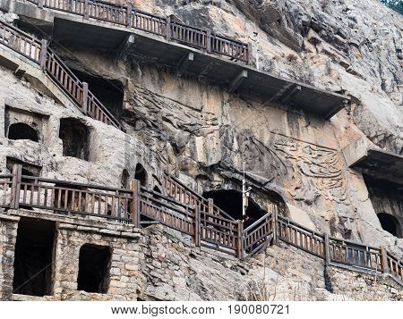 Caves And Rooms In Longmen Grottoes