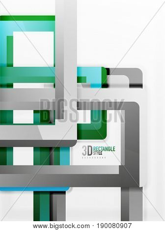 Rectangle tube elements, 3d background
