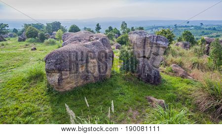 Aerial Photography Natural Stone Sculpture At Mo Hin Khao