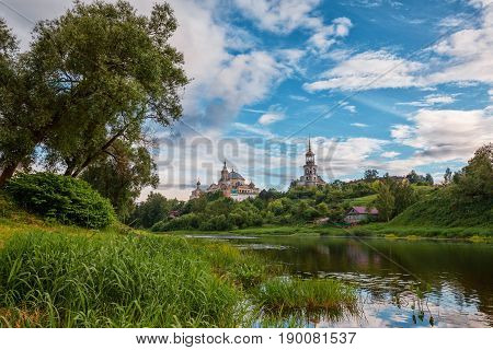Borisoglebsky Monastery And Tvertsa River, Torzhok, Russia