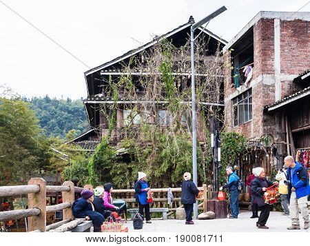Sellers In Folk Custom Centre Of Chengyang Village
