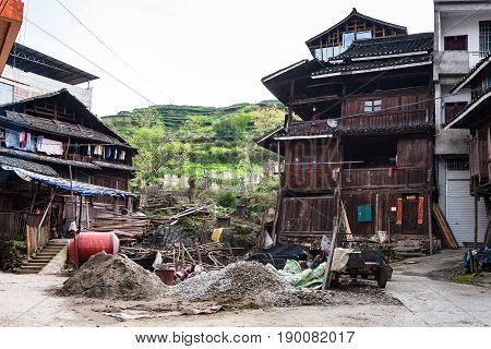 Yard Of Residential Houses In Chengyang Village