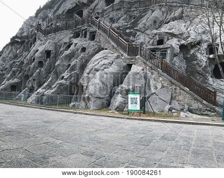 Carved Caves In Slope Of West Hill In Longmen