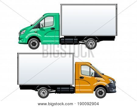 Vector truck template isolated on white. Available EPS-10 separated by groups and layers with transparency effects for one-click repaint