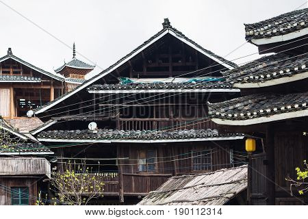 Wooden Rural Houses In Chengyang Village