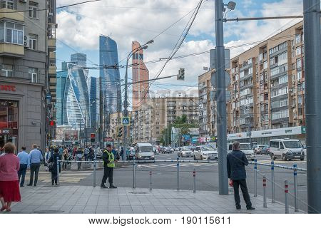 Russia, Moscow, June 7, 2017: Kutuzovsky Avenue