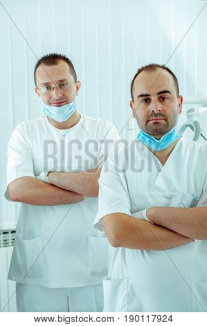 Surgery doctors in hospital special room