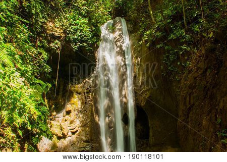 Breathtaking Waterfall, Philippines. Sebu