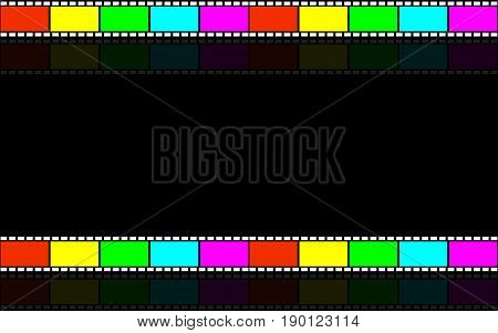 Cinematic background. Tape film. Videotape. Background for video presentations.