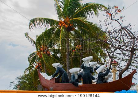 Sisters of St. Paul of Chartres monument. Dumaguete, Philippines. They are a Roman Catholic congregation dedicated to education, care of the sick and ministry among the poor.