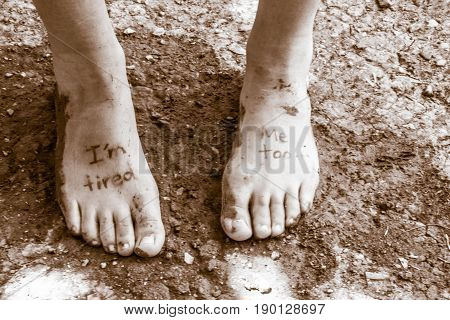 Pair Of Tired Feet