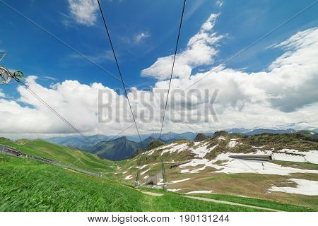 View from Rocher de Naye, Switzerland, towards Lake Leman.