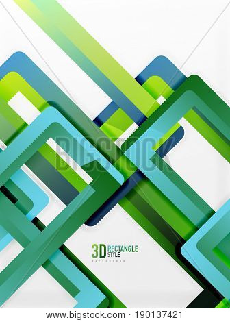 Rectangle tube elements, 3d background