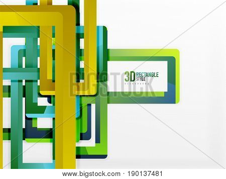 Rectangle tube elements, 3d background
