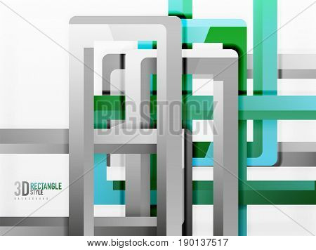 Rectangle tube elements, 3d background