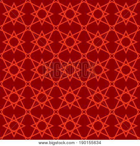 seamless pattern in islamic style. arabic red star pattern. background for islamic invitations and greeting cards. ornamental decoration in eastern style. ramadan kareem islamic - stock vector
