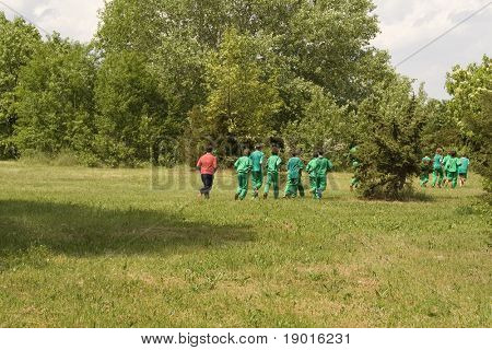 サッカー選手のトレーニング