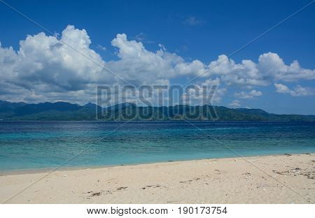 Seascape Of Gili Islands In Indonesia