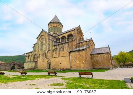 Svetitskhoveli Cathedral is Georgian Orthodox cathedral located in the historical town of Mtskheta, Georgia